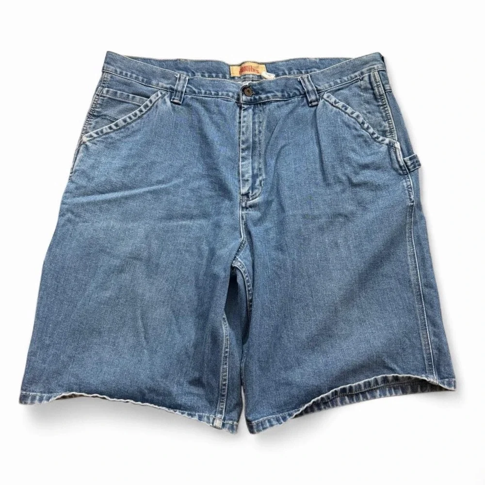 Vintage Old Navy Baggy Denim Painter Carpenter Shorts Size 42 Y2K 2000s Skate